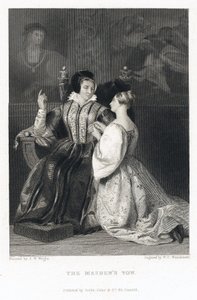 Přísaha služebníka odkazuje na stejnojmenný příběh. od John William (after) Wright