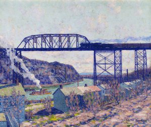 Na Rondout (olej na plátně) od John William Bentley
