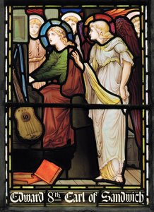St Cecilia Singing, Lady Chapel Window, cca 1885 (vitráže)