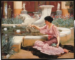 Pompejská zahrada od John William Godward
