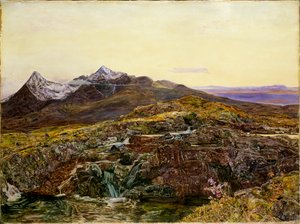 Cullin Ridge, Skye, ze Sligachanu, 1855 od John William Inchbold
