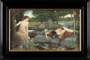 Echo a Narcis (barevný tisk) od John William Waterhouse