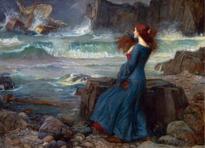 Miranda - Bouře (Shakespeare) - Malba Johna Williama Waterhouse od John William Waterhouse