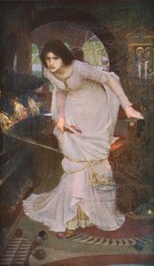 Dáma ze Shalott při pohledu na Lancelota, 1894, c1930. od John William Waterhouse