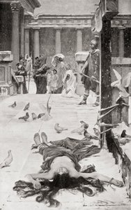 Mučednictví svaté Eulálie podle obrazu Johna Williama Waterhouse z Hutchinsonovy Historie národů, vyd. 1915 od John William Waterhouse