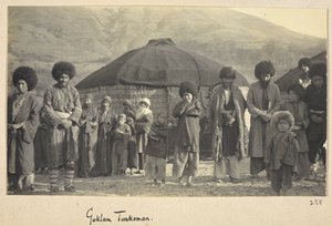 Provincie Razavi Khorasan, Írán, kolem roku 1908 (černobílá fotografie)