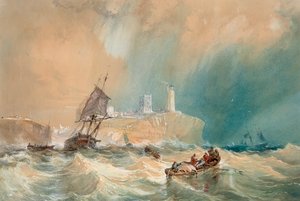 Obchodní brigáda vybíhající z Tynemouthu od John Wilson Carmichael