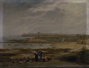 Cullercoats při pohledu na Tynemouth - Ebb příliv od John Wilson Carmichael