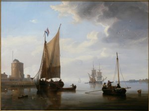 Rybáři v klidném moři od John Wilson Carmichael