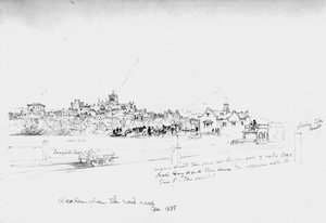 Hexham z Rail Road, 1835 od John Wilson Carmichael