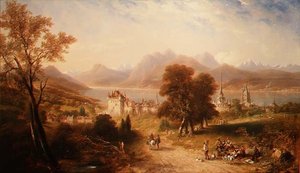 Lucernské jezero od John Wilson Carmichael