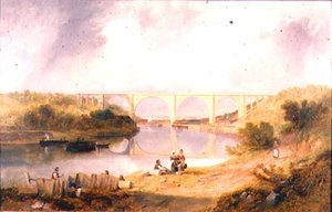 Victoria Bridge přes řeku Wear od John Wilson Carmichael