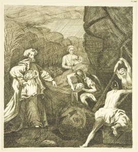Hogarthův oltář – Zapečetění hrobky (pero a inkoust na papíře) od John Withers