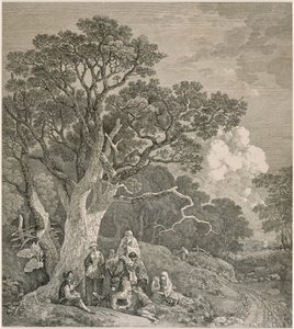 Cikáni v lese, po Thomas Gainsborough, c1740-1780.