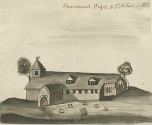 Kostel v Hammerwichi: sépiová kresba, nd [c 1780]