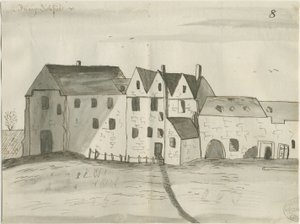 Lichfield - Greyfriars: pero a lavírovaná kresba, nd [1784] (kresba)