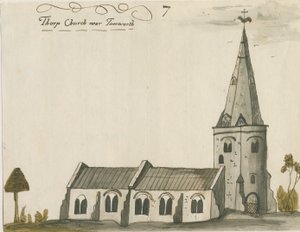 Thorpe Constantine Church: akvarel, ndc 1784]