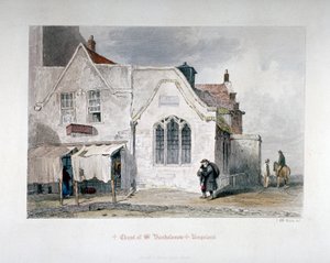 Pohled na kapli svatého Bartoloměje, Kingsland Road, Hackney, Londýn, 1851