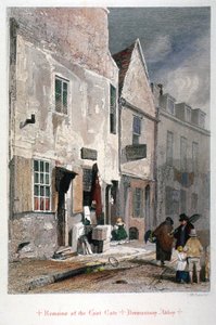 Pohled na zbytky východní brány opatství St Saviour, Bermondsey, Londýn, 1851 od John Wykeham Archer
