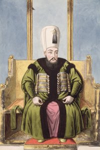 Ahmed I. (1590–1617), sultán v letech 1603–17, z „Série portrétů tureckých císařů“