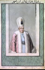 Othman (Osman) II. (1603–1622) Sultán v letech 1618–1622, z „Série portrétů tureckých císařů“