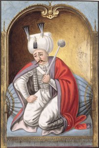 Selim I. (1466–1520), přezdívaný „Yavuz“ (Hrůzostrašný), sultán v letech 1512–1520, z „Série portrétů tureckých císařů“
