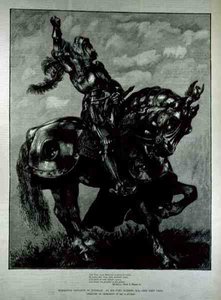 Marmions Defense to Douglas, z The Illustrated London News, 25. února 1882 od John after Gilbert