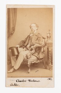 Carte-de-visite Charlese Dickense od John and Charles Watkins
