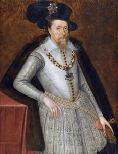 Jacques VI et Ier - Jacques Stuart - Portrét anglického krále Jakuba I. (1566-1625) par John De Critz (Decritz), starší (1551/2-1642), počátek 17. stol. - Olej na dřevě