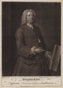 William Caslon , anglický typograf (mezzotinta) od John the younger Faber