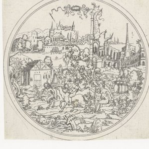 Silenus Bottoms of Bowls: Krajiny s biblickými a mytologickými vyobrazeními (název série) od Jonas Silber
