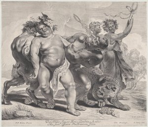 Bakchovo opilství, 1630-57., 1630-57. od Jonas Suyderhoef