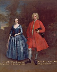 Portrét Riche, 5. vikomta Irwina a jeho ženy Anny, kolem 1715-20 (olej na plátně)