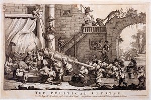 The Political Clyster, tisk vytvořil William Hogarth, 1757 od Jonathan Swift