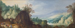 Horská krajina s řekou od Joos de II Momper