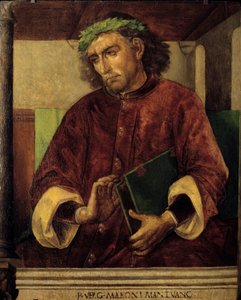 Portrét Virgilia (Virgilio, 70-19 př.nl), římského básníka a spisovatele. Obraz Justa Genta (1435-1480) Ec. Podvod od Joos van Gent (fl.1460 75)