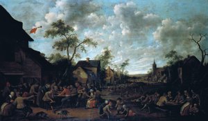Rolnické hodování ve vesnici, 1661