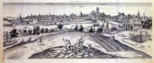 Břidlicový lom v Angers, 1561 od Joris Hoefnagel