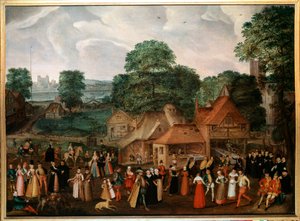 Svatební hostina v Berdmondsey Obraz od Georgese Hoefnagela (1542-1601) (ec.engl.) 1600 Soukromá sbírka od Joris Hoefnagel