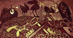Dekorativní panel II, z Eposu americké civilizace od José Clemente Orozco