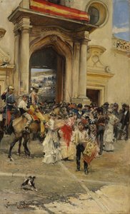 Mimo arénu, kolem roku 1880