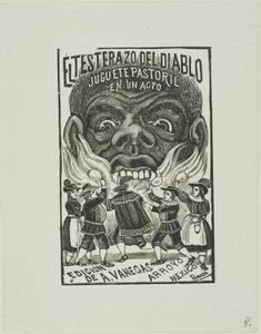 Ďábel zadokolky S Hlavou od José Guadalupe Posada
