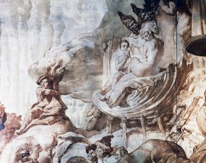 Dekorace v tanečním sále hotelu Wandel v Paříži, 20. století (freska)