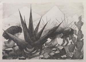 Indiáni a rostliny Magney od José Clemente Orozco