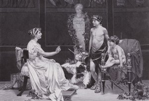 Cornelia, matka Gracchi (litho) od Jose Garnelo y Alda