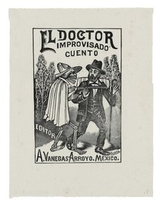 The Impromptu Doctor Tale, c.1888-1913, tištěno 1942 (rytina) od José Guadalupe Posada