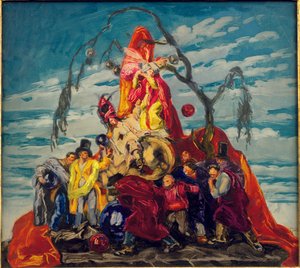 Přípravná studie pro gobelín, kolem 1922-24 (olej na papíře položený na desce) od Jose Maria Sert y Badia