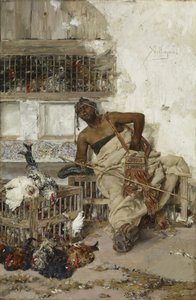 Drůbeží trh, Tanger, cca 1881 (olej na dřevě)