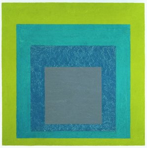 Pocta náměstí (olej na dřevovláknité desce) od Josef Albers