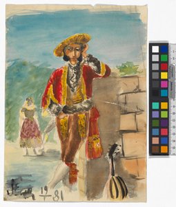 Kostümfiguren (Spanier?) od Josef Engelhart